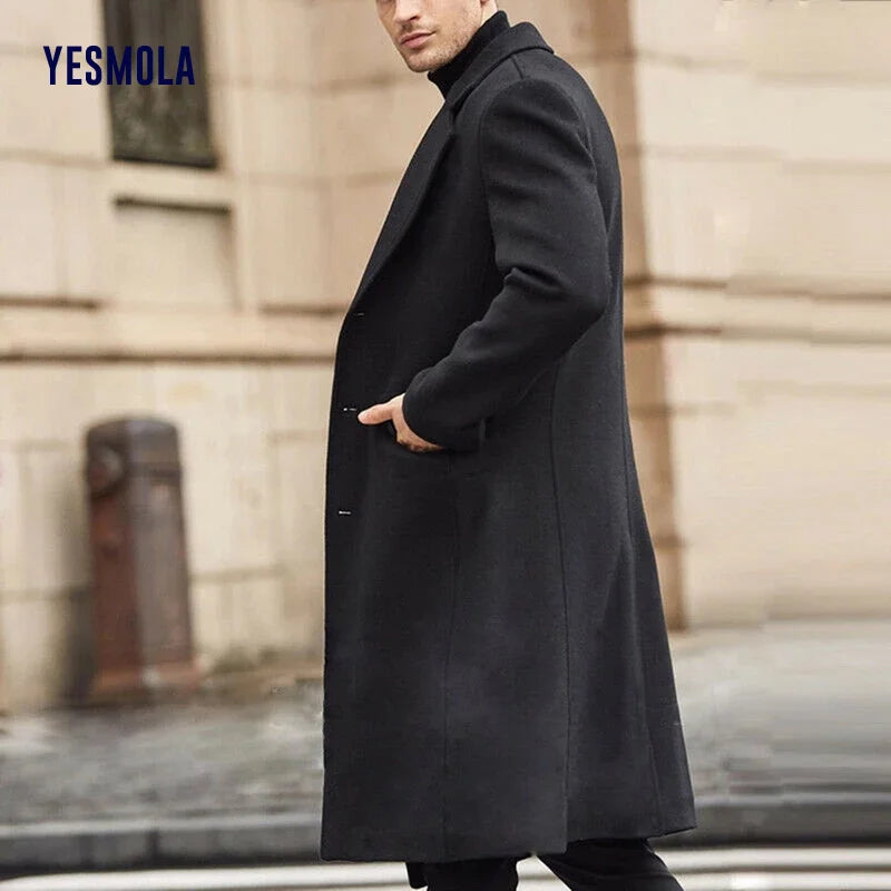 “On The Low” Men’s Designer Long Sleeve Overcoat