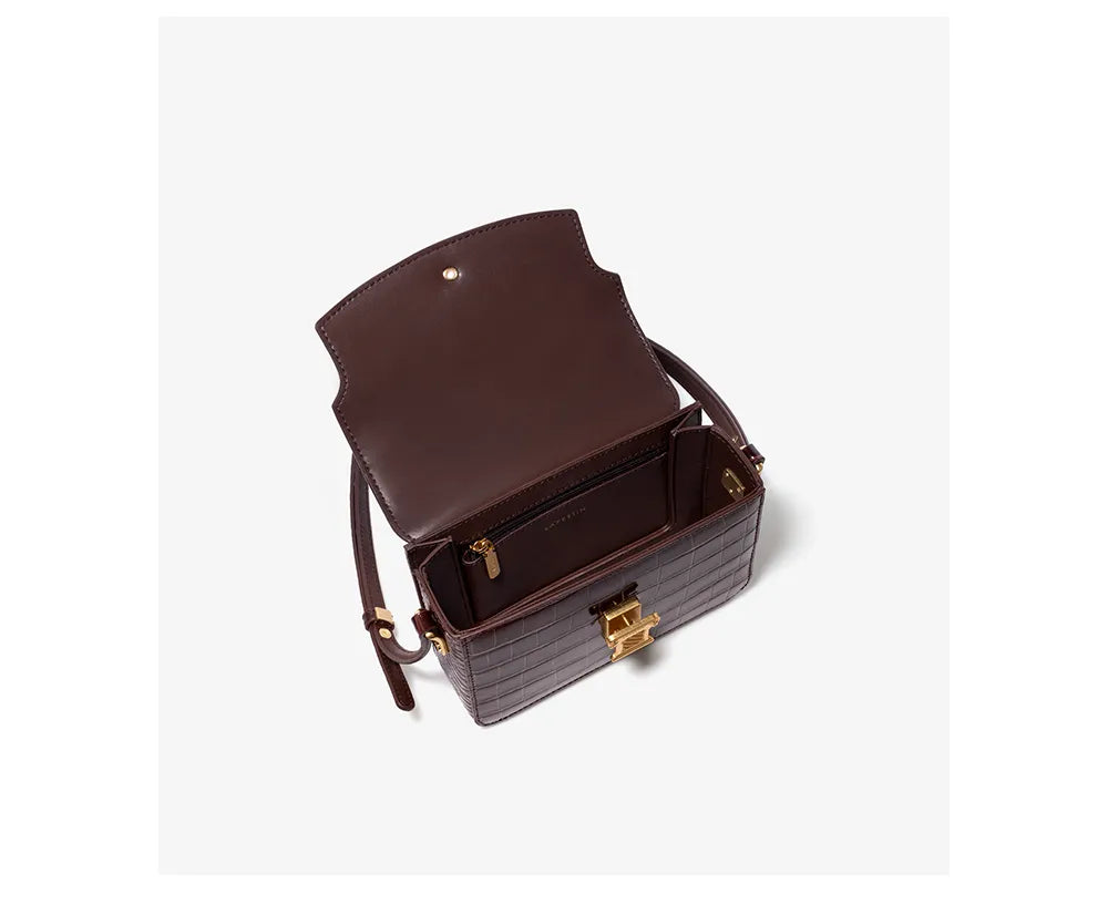 "Last Few Months" Retro Crocodile Leather Handbag