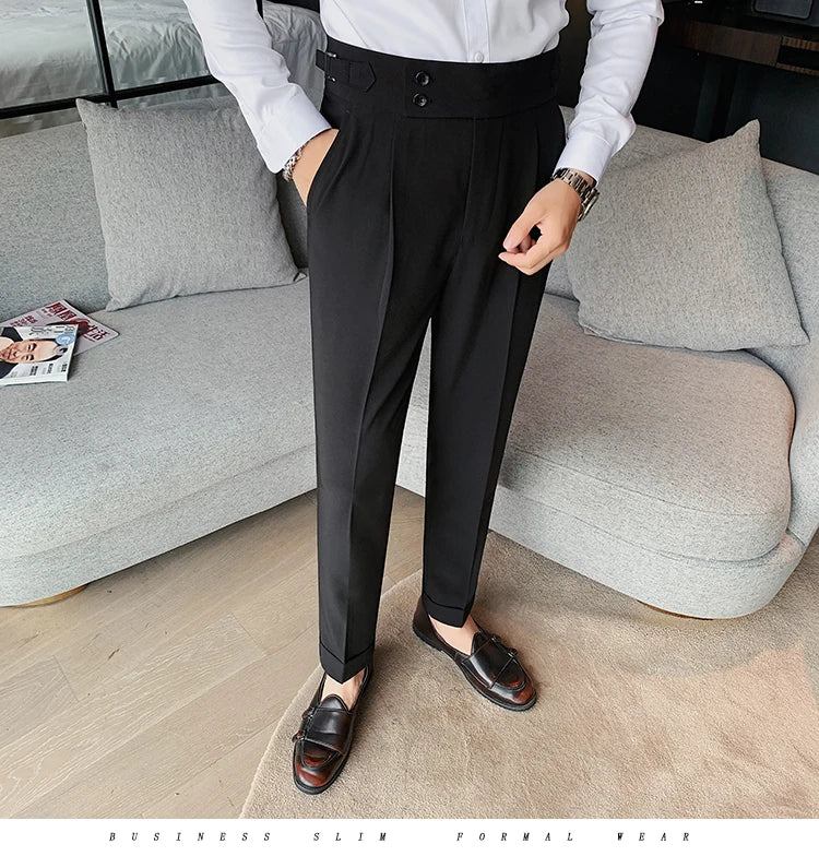 “All About It” Men’s Designer High Waist Business Casual Dress Pants