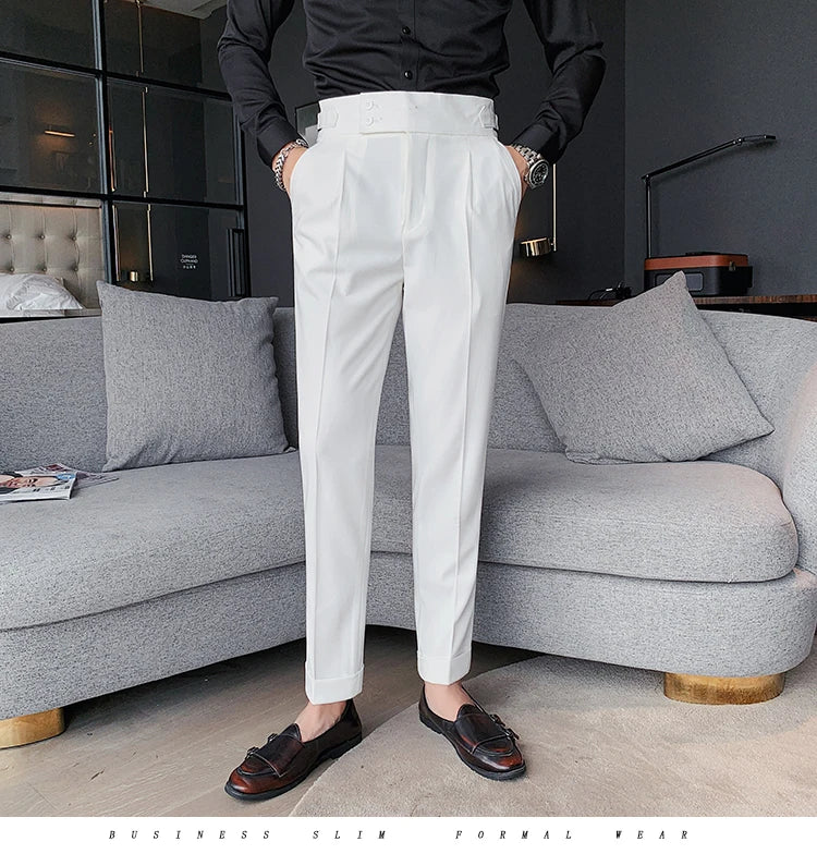 “All About It” Men’s Designer High Waist Business Casual Dress Pants