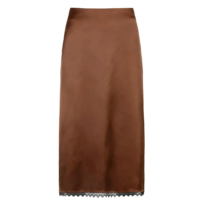 “Euro Grunge” Retro Striped Y2K Style Long Skirt