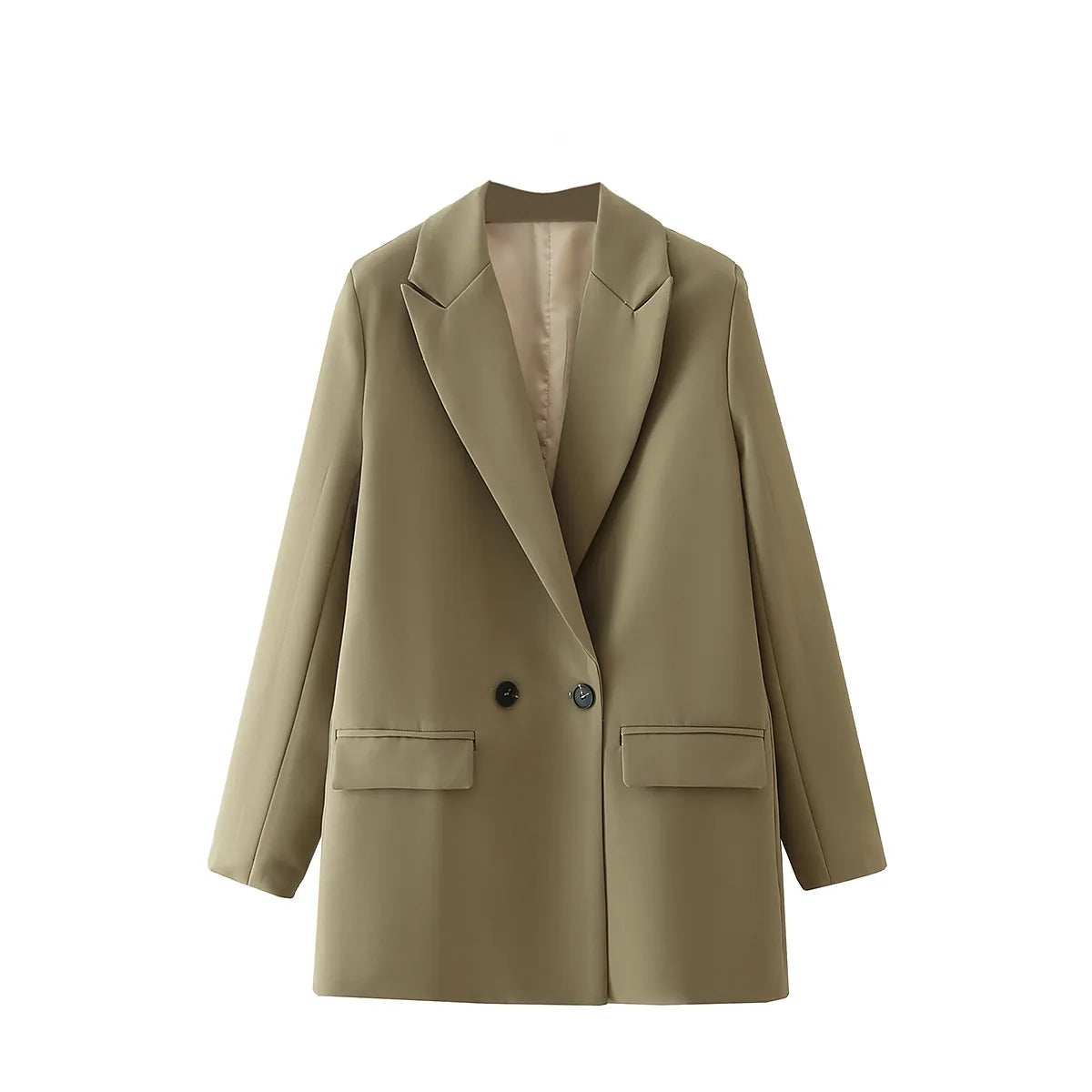 “I’m So Sly” Women’s Solid Double-Breasted Blazer