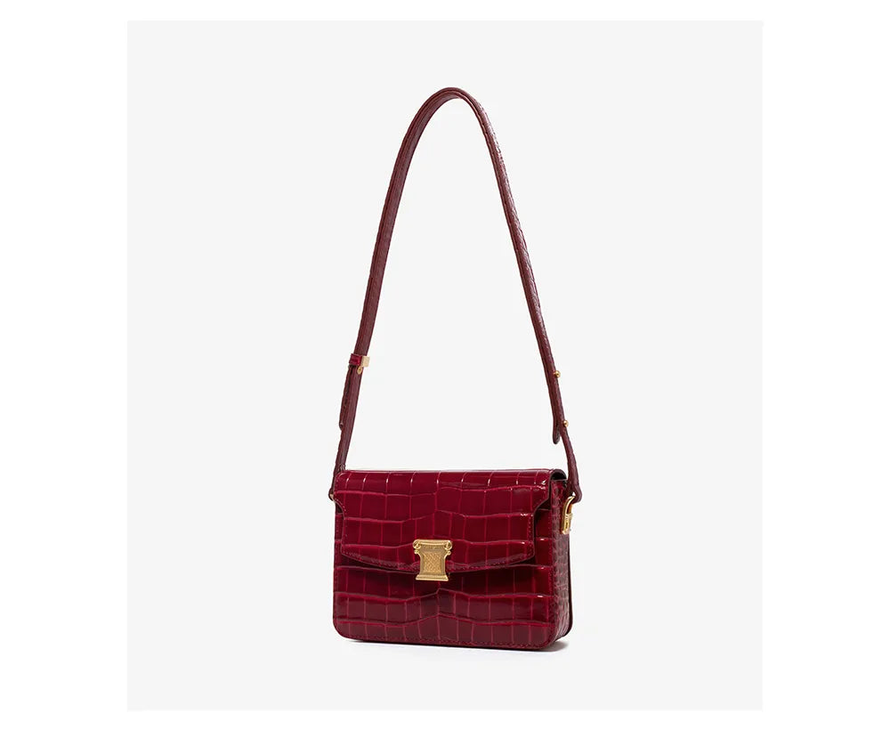 "Last Few Months" Retro Crocodile Leather Handbag