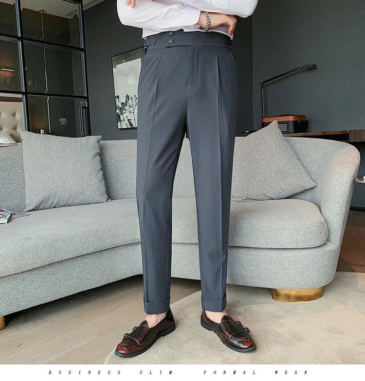 “All About It” Men’s Designer High Waist Business Casual Dress Pants