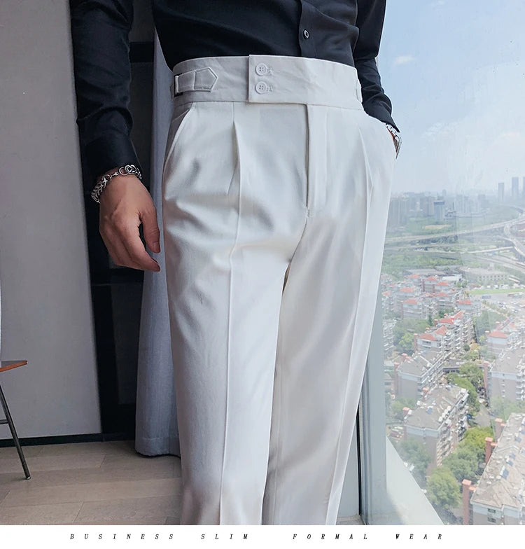“All About It” Men’s Designer High Waist Business Casual Dress Pants