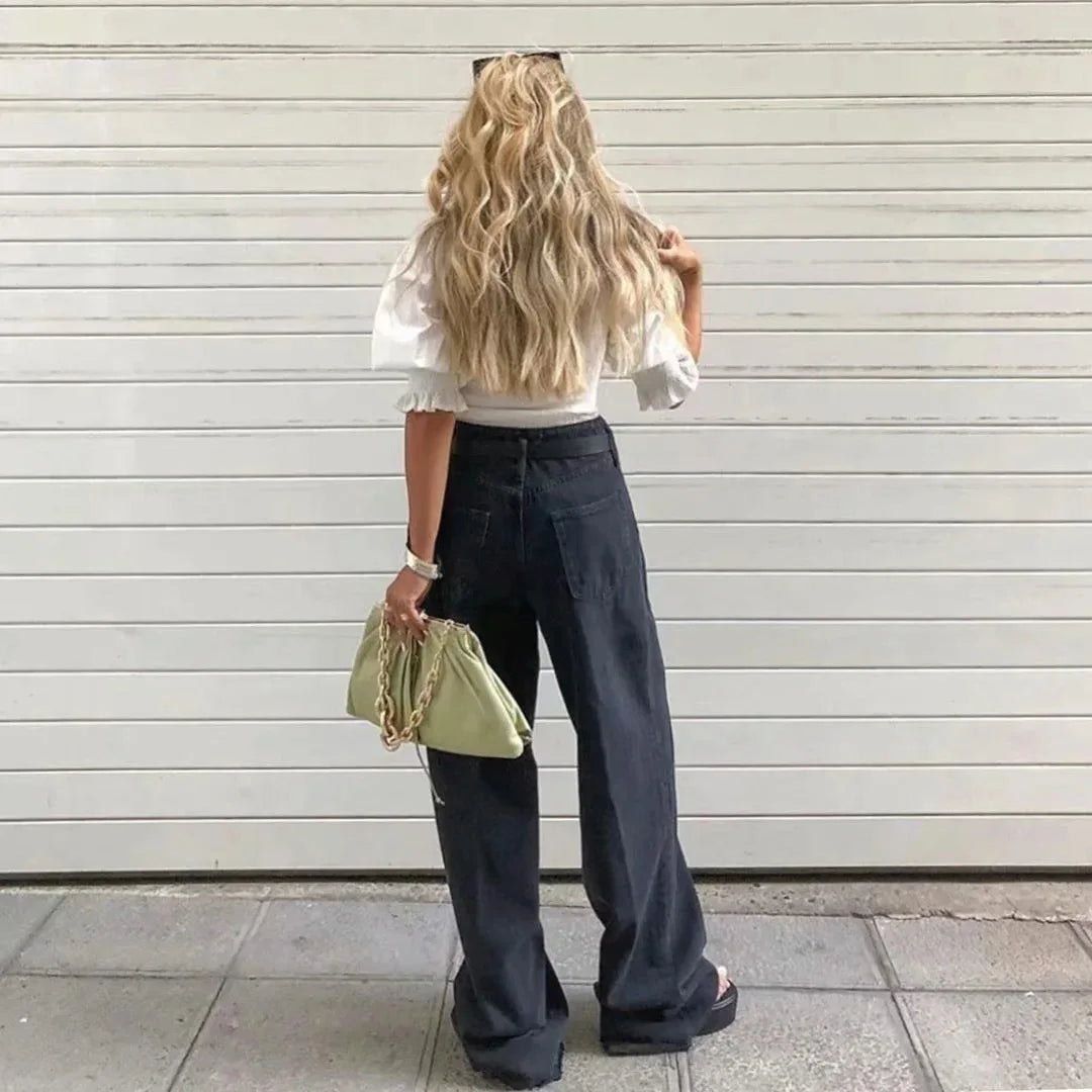 "Only For The Basics" Casual Straight Leg High Waist Boyfriend Jeans