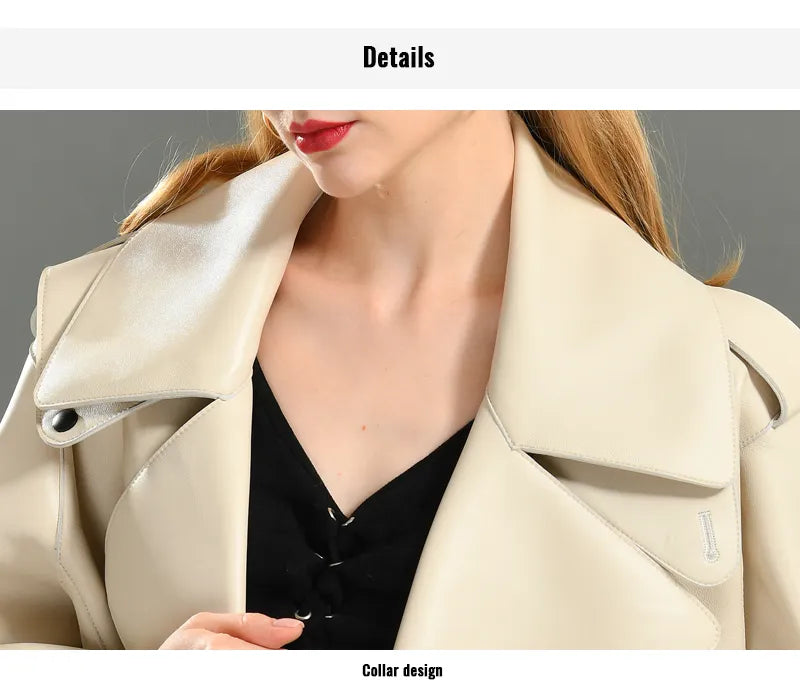 “Diamond” Women’s Sheepskin Designer Leather Jacket