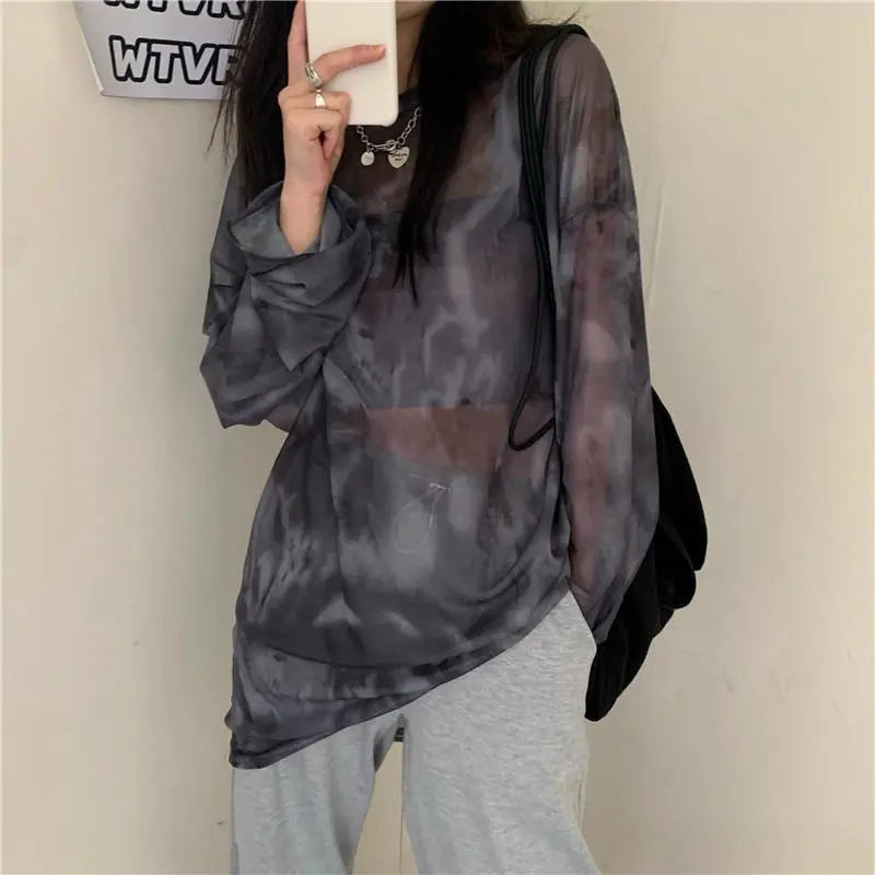 "Turn Me Dark" HIgh Street Style Long Sleeve Tops