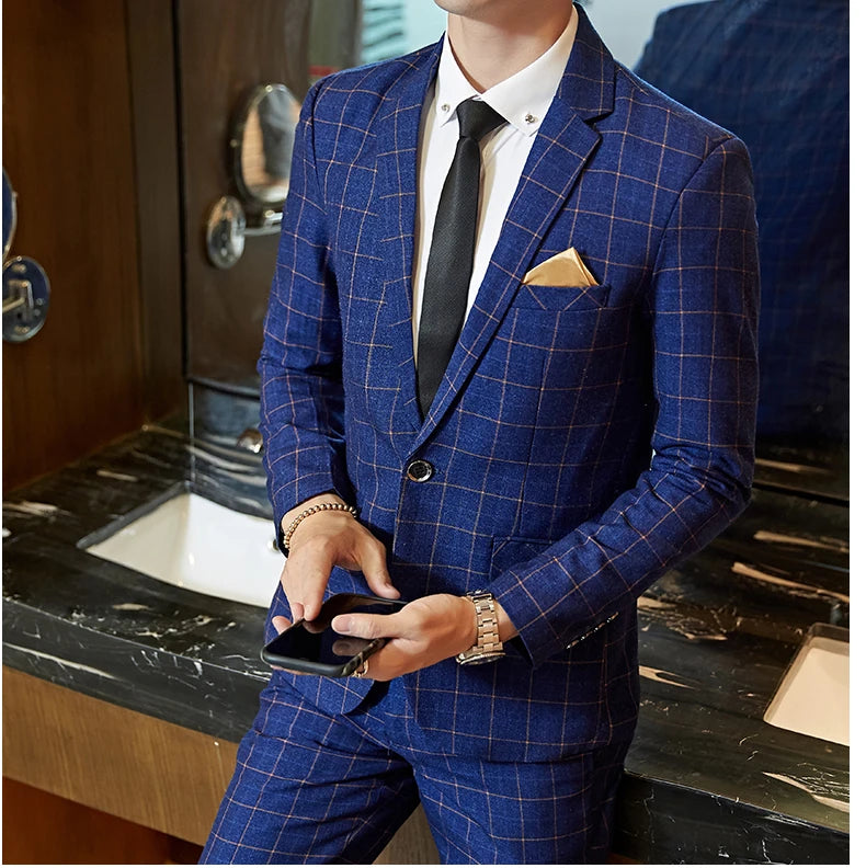 "Wellington" Men's Classic 3 Piece Business Suit