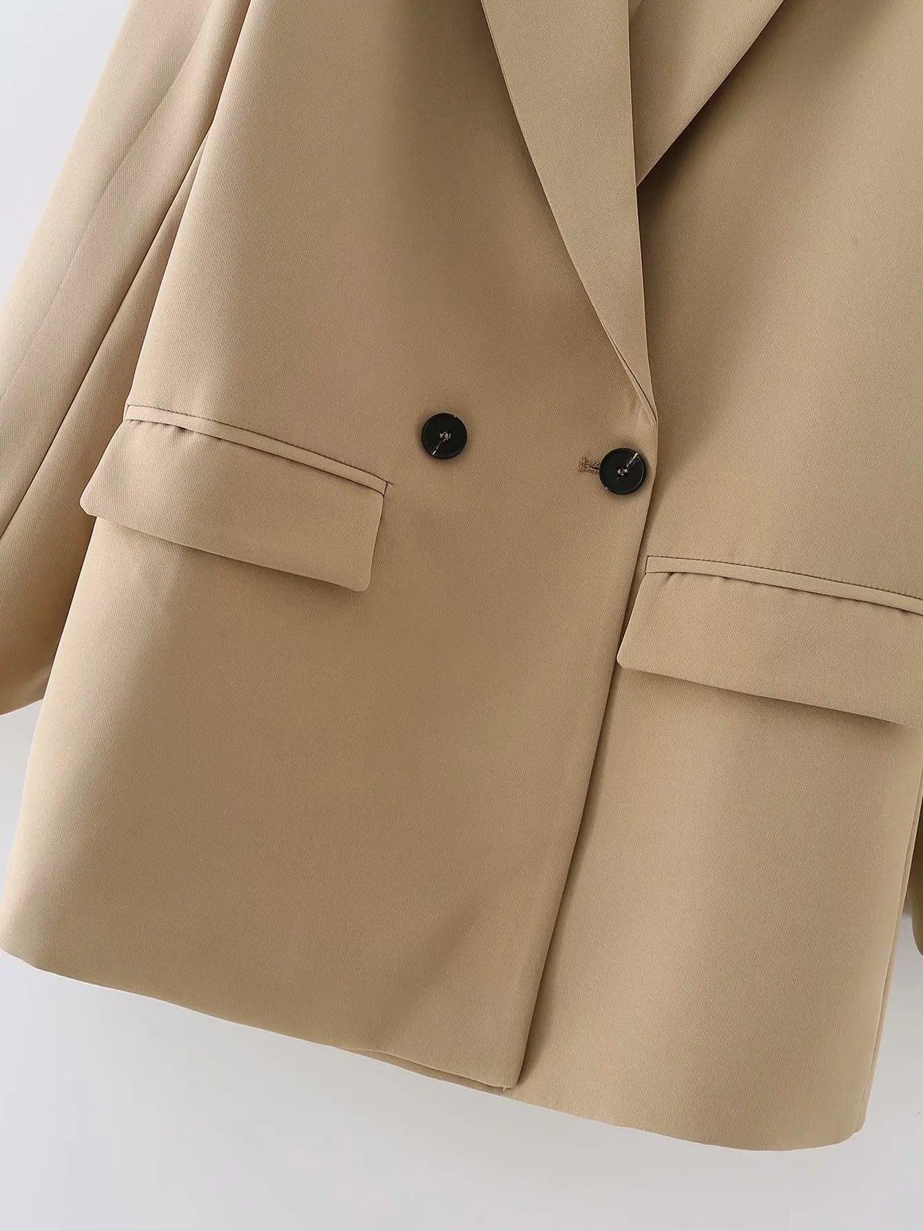 “I’m So Sly” Women’s Solid Double-Breasted Blazer