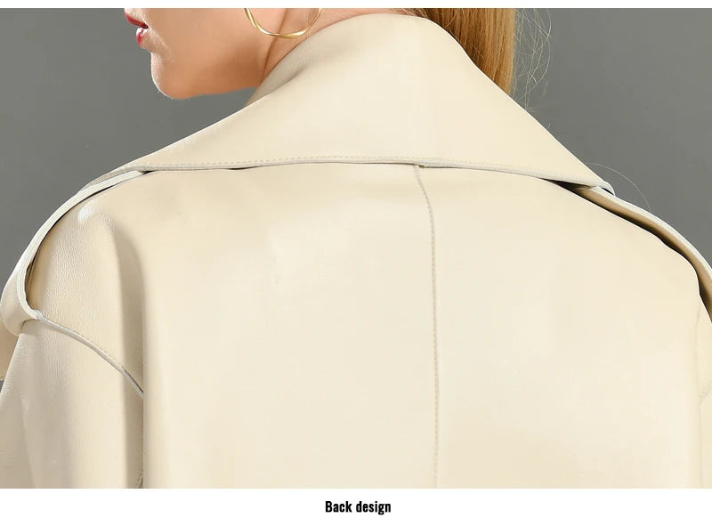“Diamond” Women’s Sheepskin Designer Leather Jacket