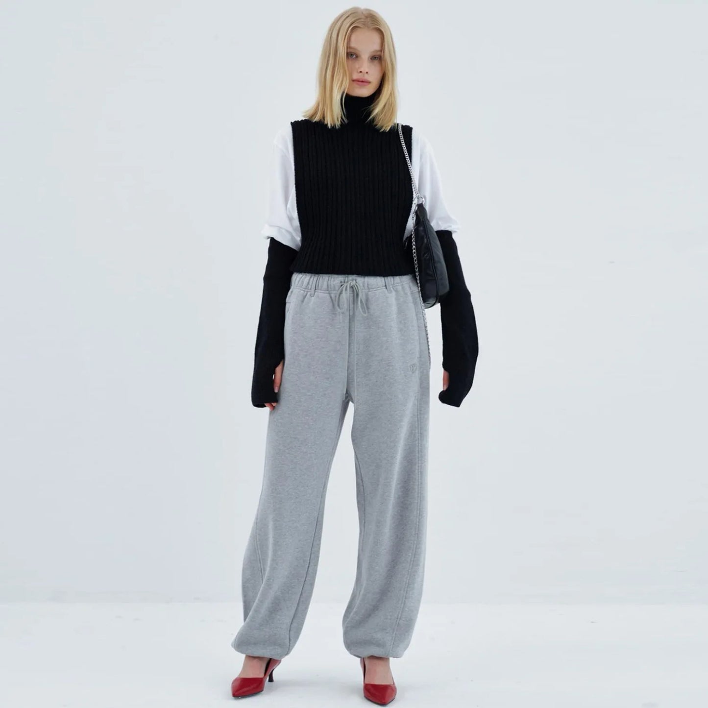 ”High Hopes” Vintage Long Sleeve Y2K Style Knitted Turtleneck Sweater Vest
