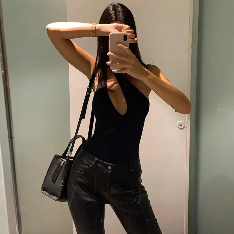 "Delicacy" One Shoulder Bodycon Bodysuit