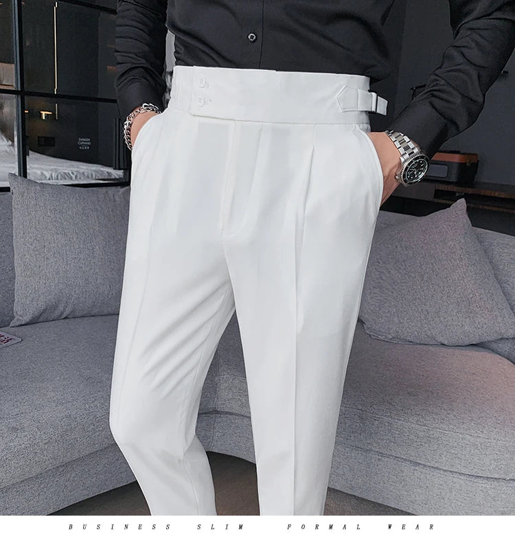 “All About It” Men’s Designer High Waist Business Casual Dress Pants