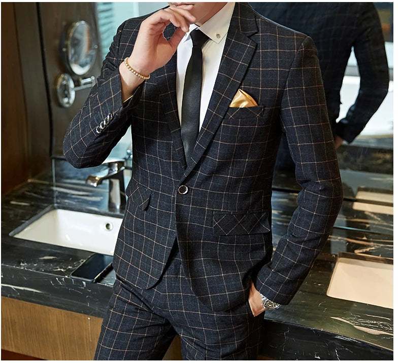 "Wellington" Men's Classic 3 Piece Business Suit