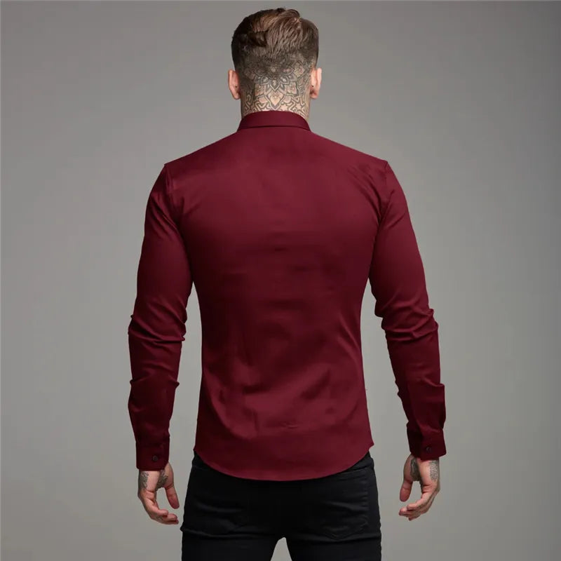 "Mr. Suave" Men's Business Casual Designer Long Sleeve Shirt