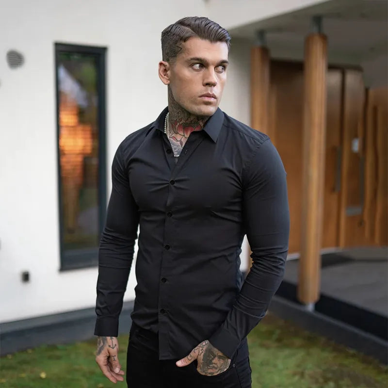 "Mr. Suave" Men's Business Casual Designer Long Sleeve Shirt