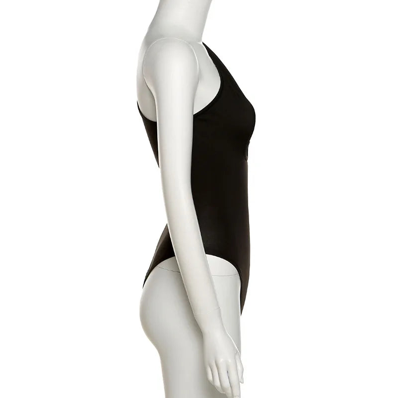 "Delicacy" One Shoulder Bodycon Bodysuit