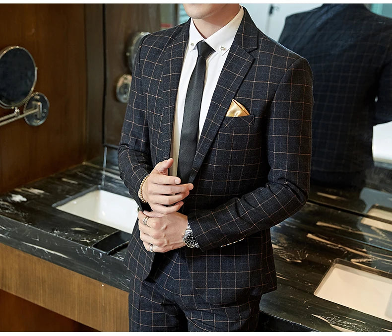 "Wellington" Men's Classic 3 Piece Business Suit