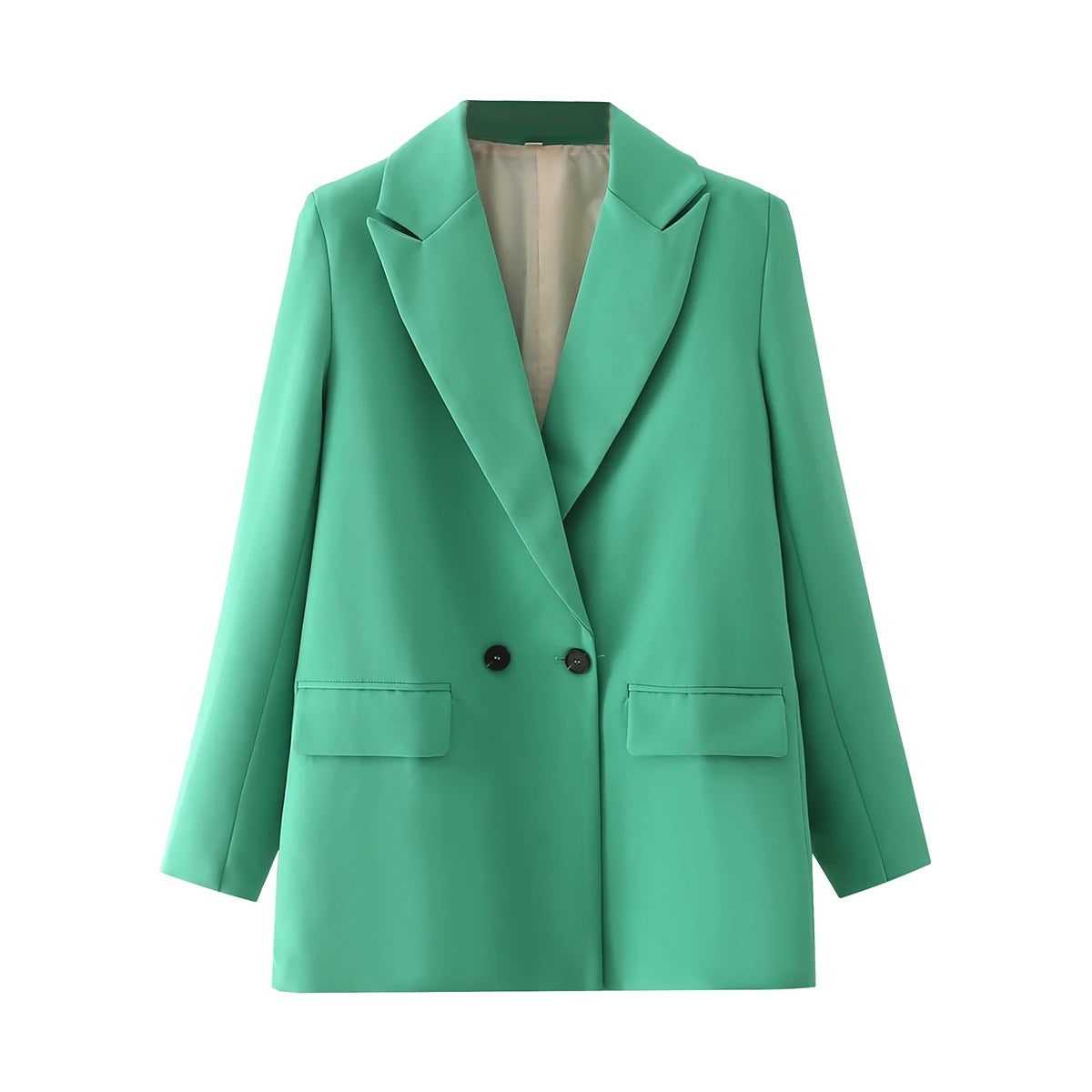 “I’m So Sly” Women’s Solid Double-Breasted Blazer