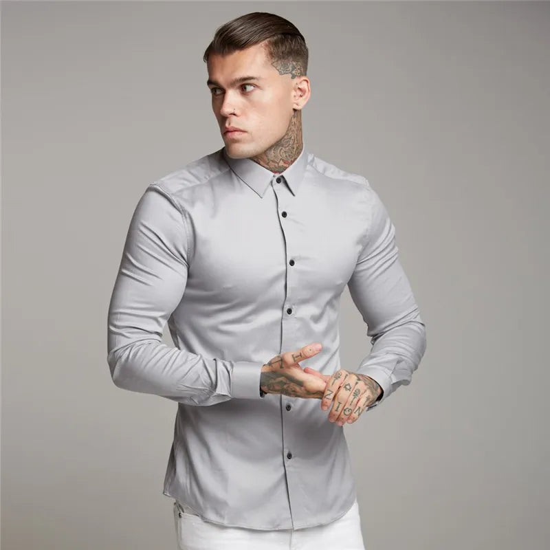 "Mr. Suave" Men's Business Casual Designer Long Sleeve Shirt