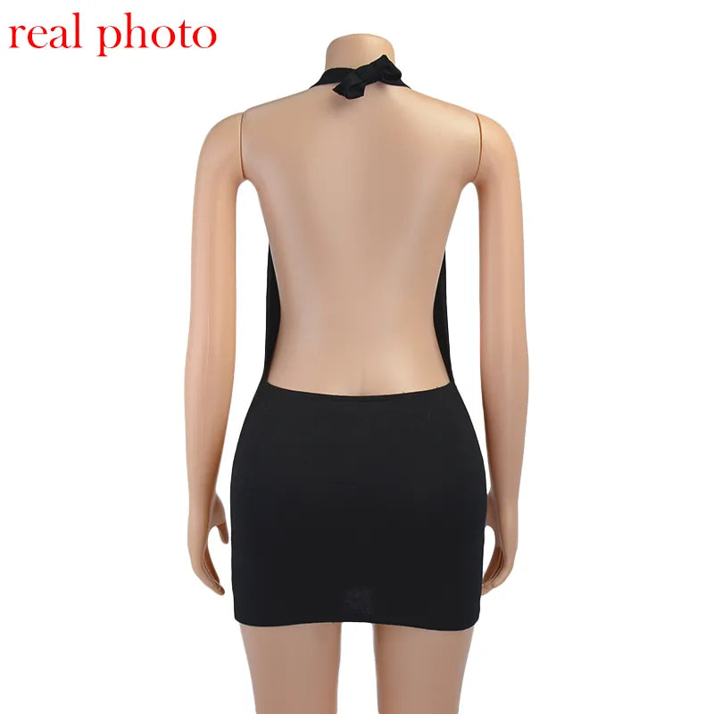 ”Prettiest Problem” Sexy Knitted Backless Bodycon Mini Dress