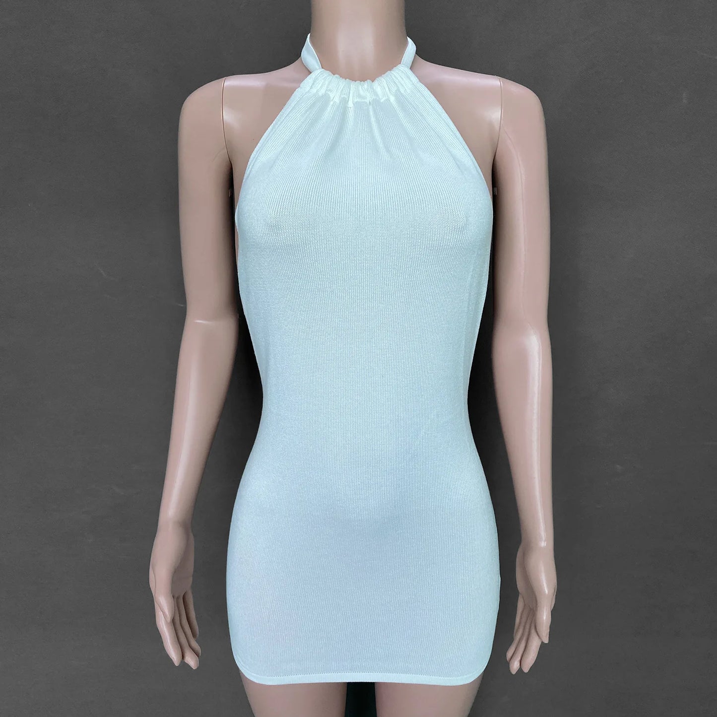 ”Prettiest Problem” Sexy Knitted Backless Bodycon Mini Dress