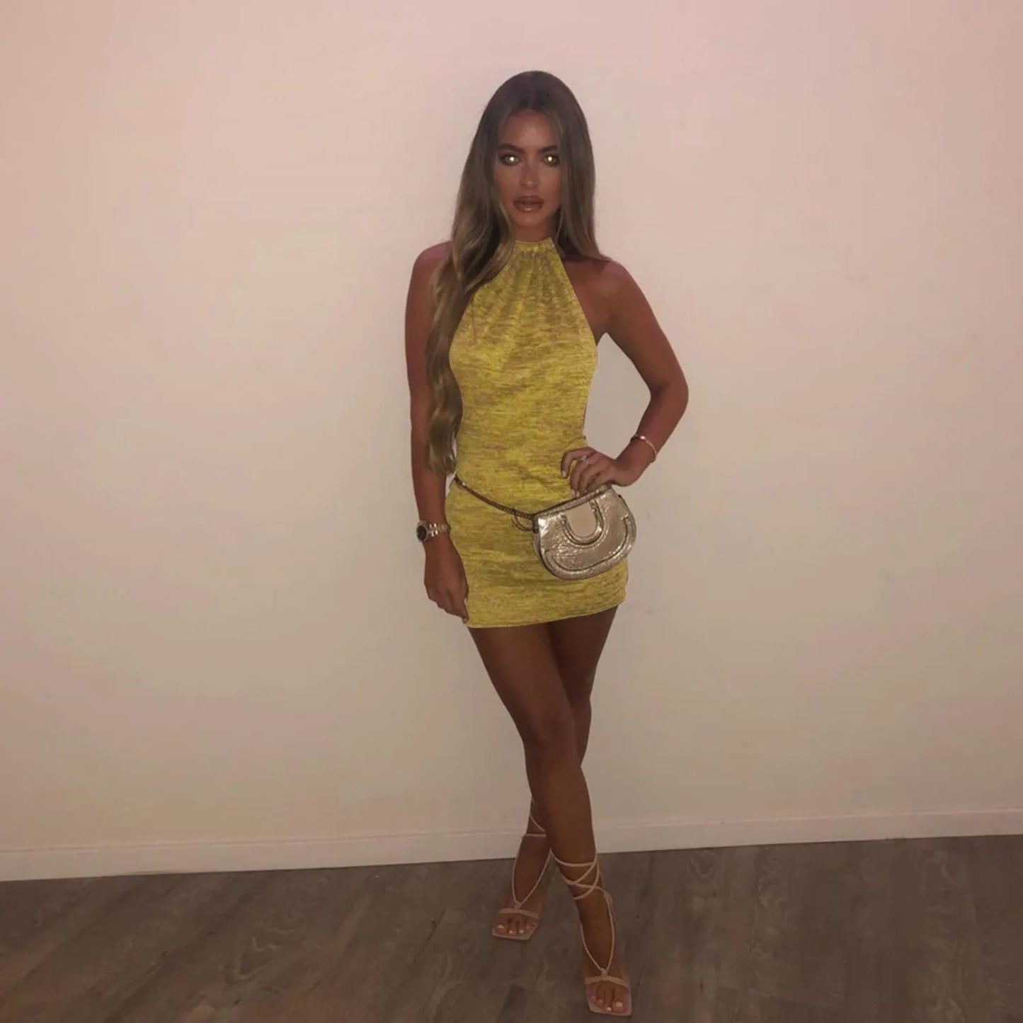 ”Prettiest Problem” Sexy Knitted Backless Bodycon Mini Dress