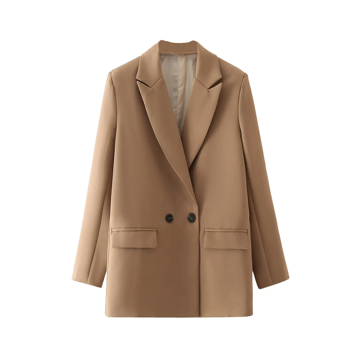 “I’m So Sly” Women’s Solid Double-Breasted Blazer