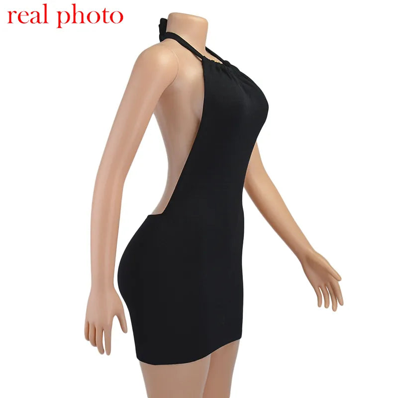 ”Prettiest Problem” Sexy Knitted Backless Bodycon Mini Dress