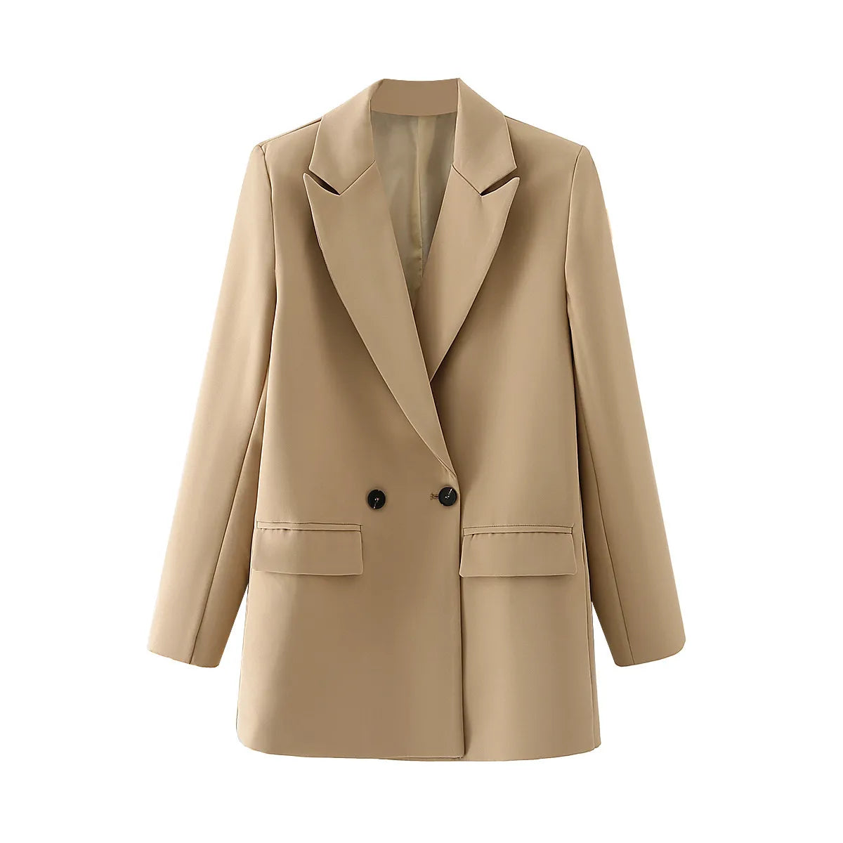 “I’m So Sly” Women’s Solid Double-Breasted Blazer