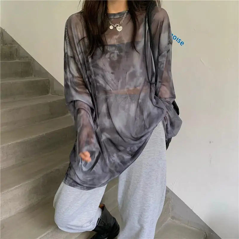 "Turn Me Dark" HIgh Street Style Long Sleeve Tops
