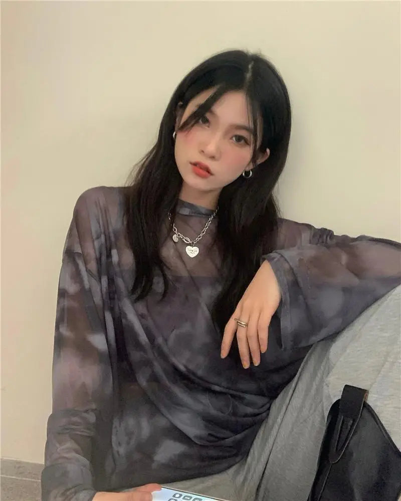 "Turn Me Dark" HIgh Street Style Long Sleeve Tops