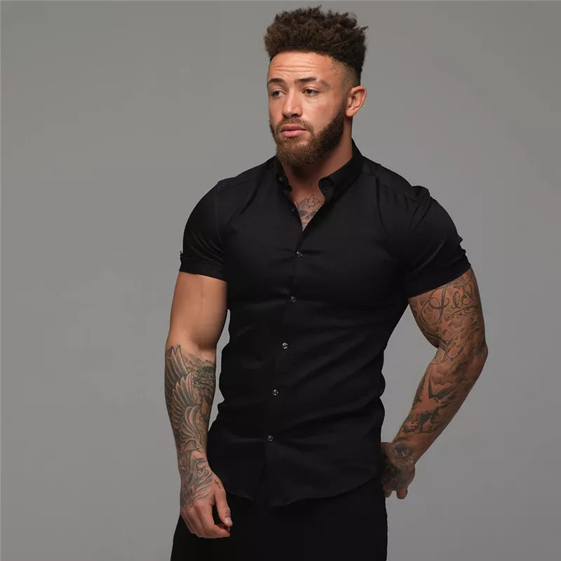 "Get Right" Designer Business Casual Short Sleeve Shirts