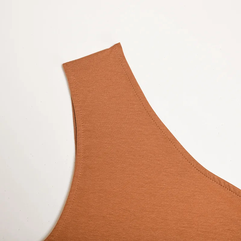 "Whisper My Name" Knitted One Shoulder Backless Tank Top