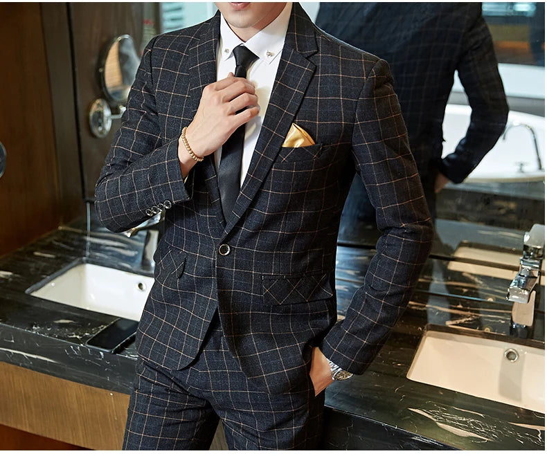 "Wellington" Men's Classic 3 Piece Business Suit