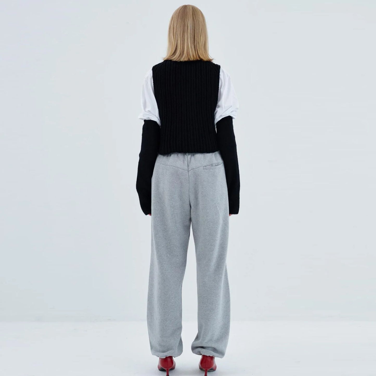 ”High Hopes” Vintage Long Sleeve Y2K Style Knitted Turtleneck Sweater Vest