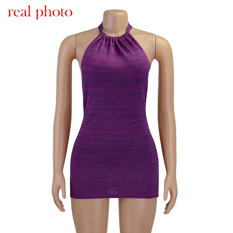 ”Prettiest Problem” Sexy Knitted Backless Bodycon Mini Dress