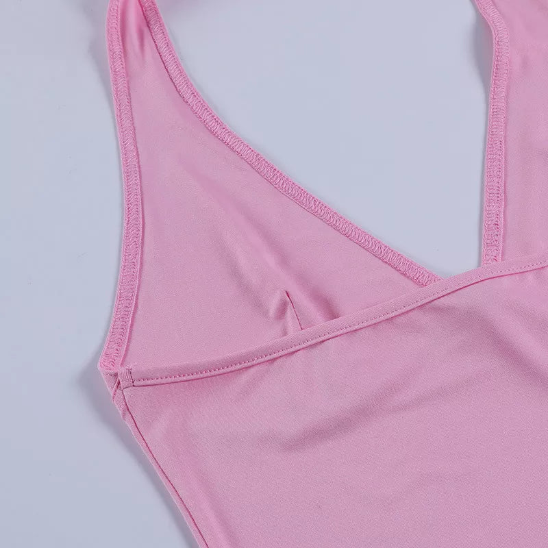 “Pounce On Me” Women’s Sexy Sexy Off Shoulder Backless Halter Top