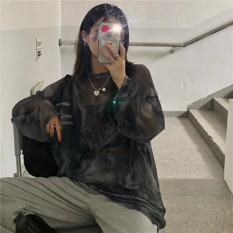 "Turn Me Dark" HIgh Street Style Long Sleeve Tops