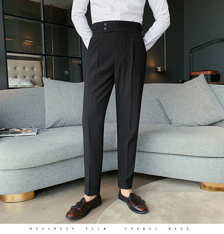 “All About It” Men’s Designer High Waist Business Casual Dress Pants