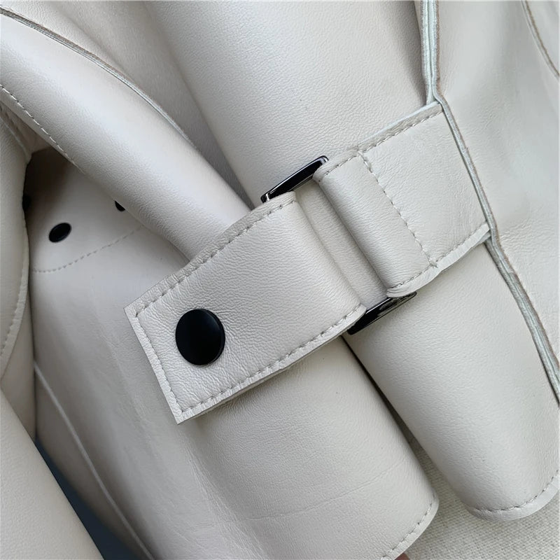 “Diamond” Women’s Sheepskin Designer Leather Jacket