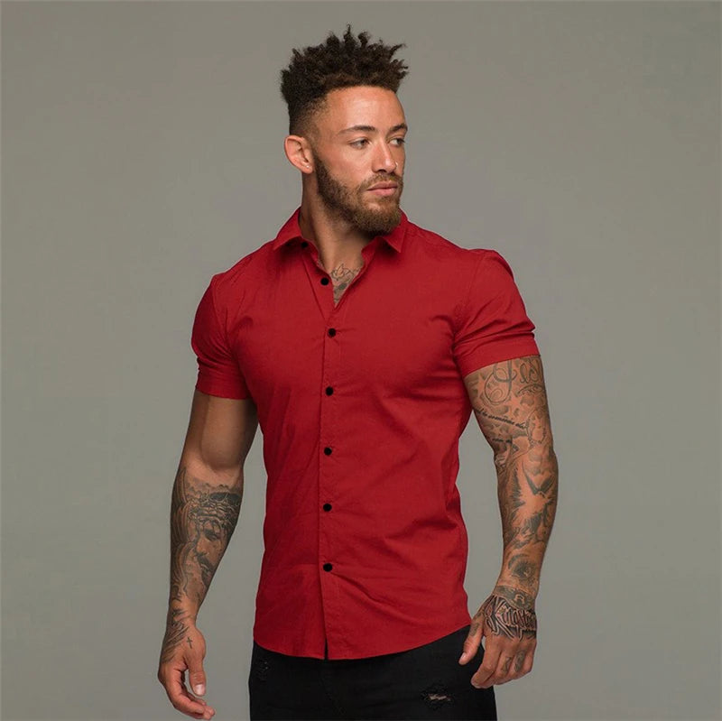 "Get Right" Designer Business Casual Short Sleeve Shirts