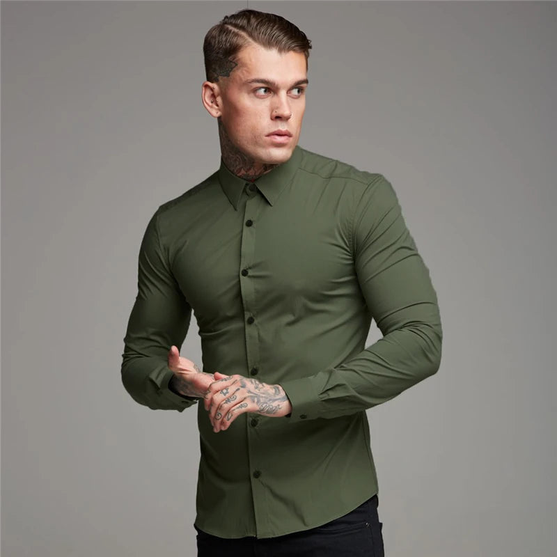 "Mr. Suave" Men's Business Casual Designer Long Sleeve Shirt