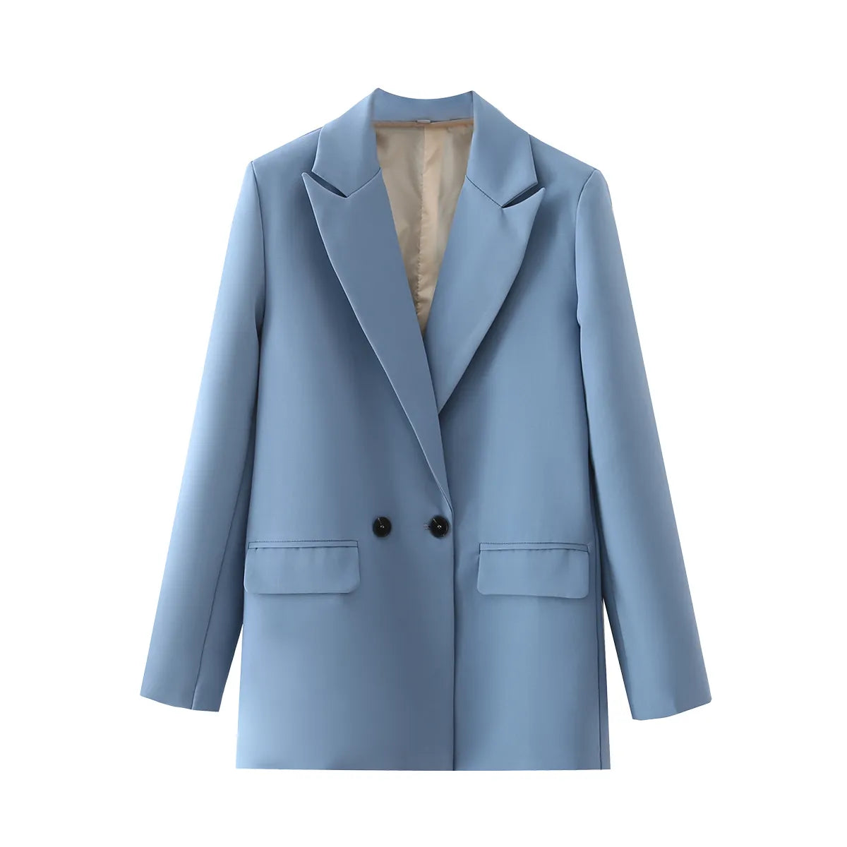 “I’m So Sly” Women’s Solid Double-Breasted Blazer