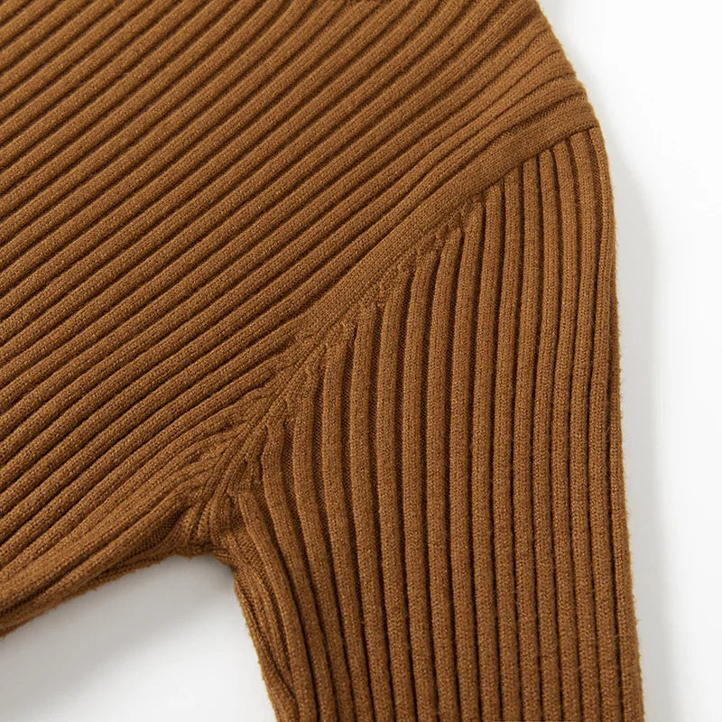 ”Eurocentric Beauty” Elegant Chic Slim Knitted Mini Dress