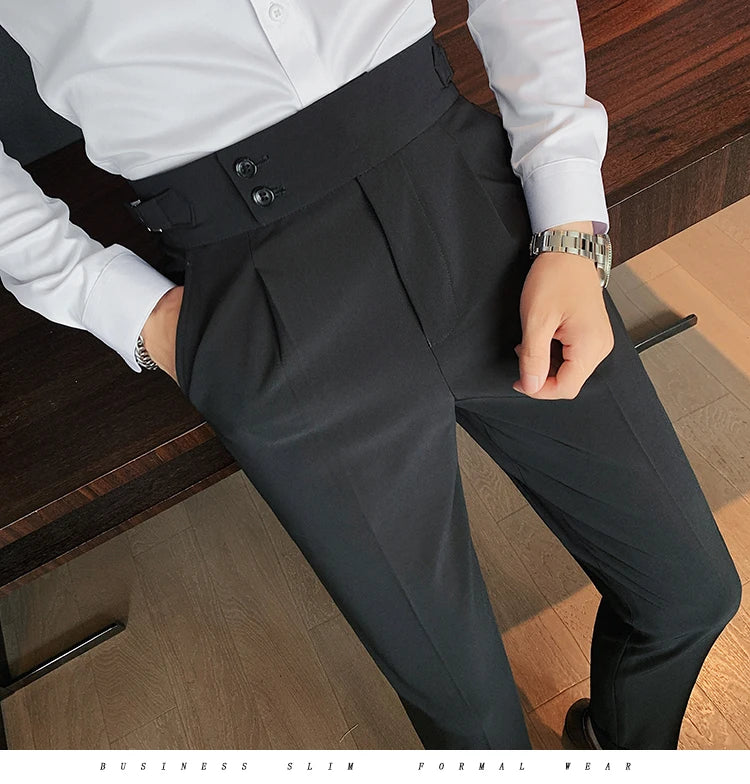 “All About It” Men’s Designer High Waist Business Casual Dress Pants