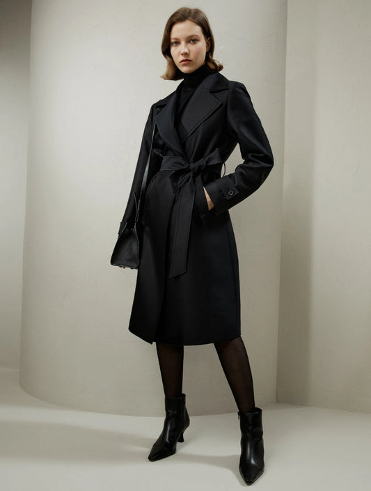 ”Angelique” Women’s Mulberry Silk Designer Trench Coat
