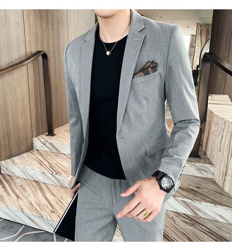 "Callan" Men's Plaid Business Suit