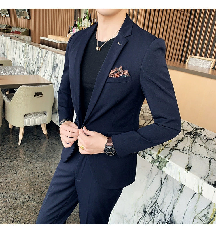 "Callan" Men's Plaid Business Suit